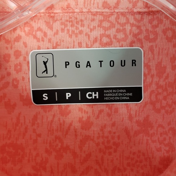 PGA TOUR Lantana Floral Print Golf Polo Eco Focused Short Sleeve Shirt‎ Size S - Picture 3 of 9